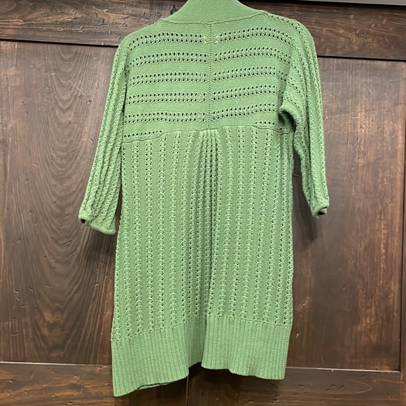 Fossil Women’s 3/4 Sleeve Green Knit Cardigan 50% Modern 50% Vintage Size L - Picture 3 of 6